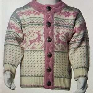 Girls Norlender Knitwear 100% wool sweater Size 6